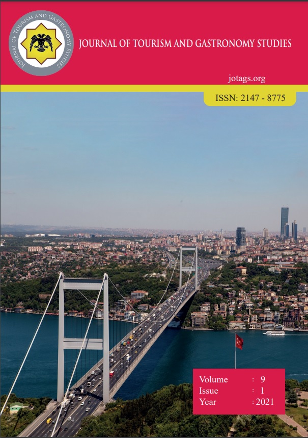 					View Vol. 9 No. 1 (2021): Journal of Tourism and Gastronomy Studies
				