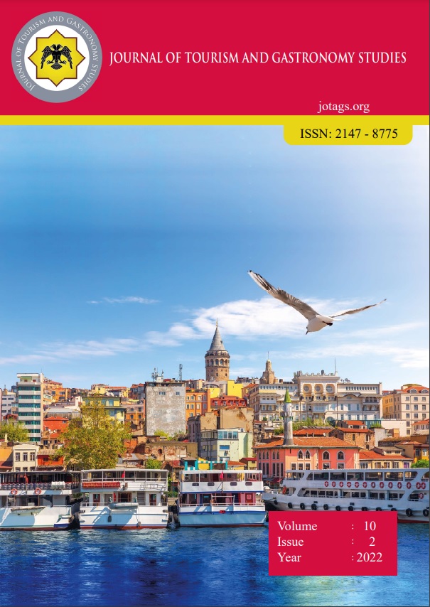 					View Vol. 10 No. 2 (2022): Journal of Tourism and Gastronomy Studies
				